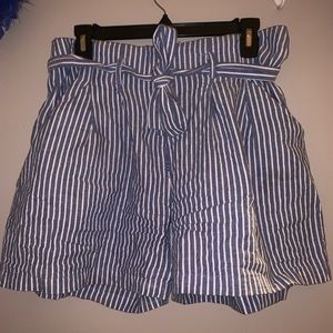 Beach’s striped shorts